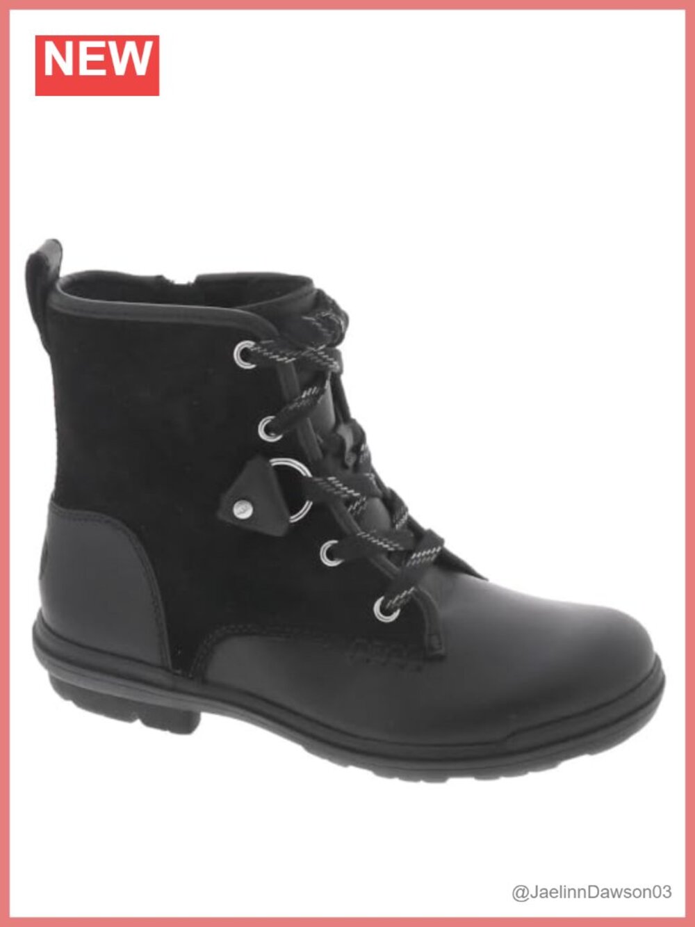 Waterproof Leather Hiker Boots Medial Zipper Ankle Boot